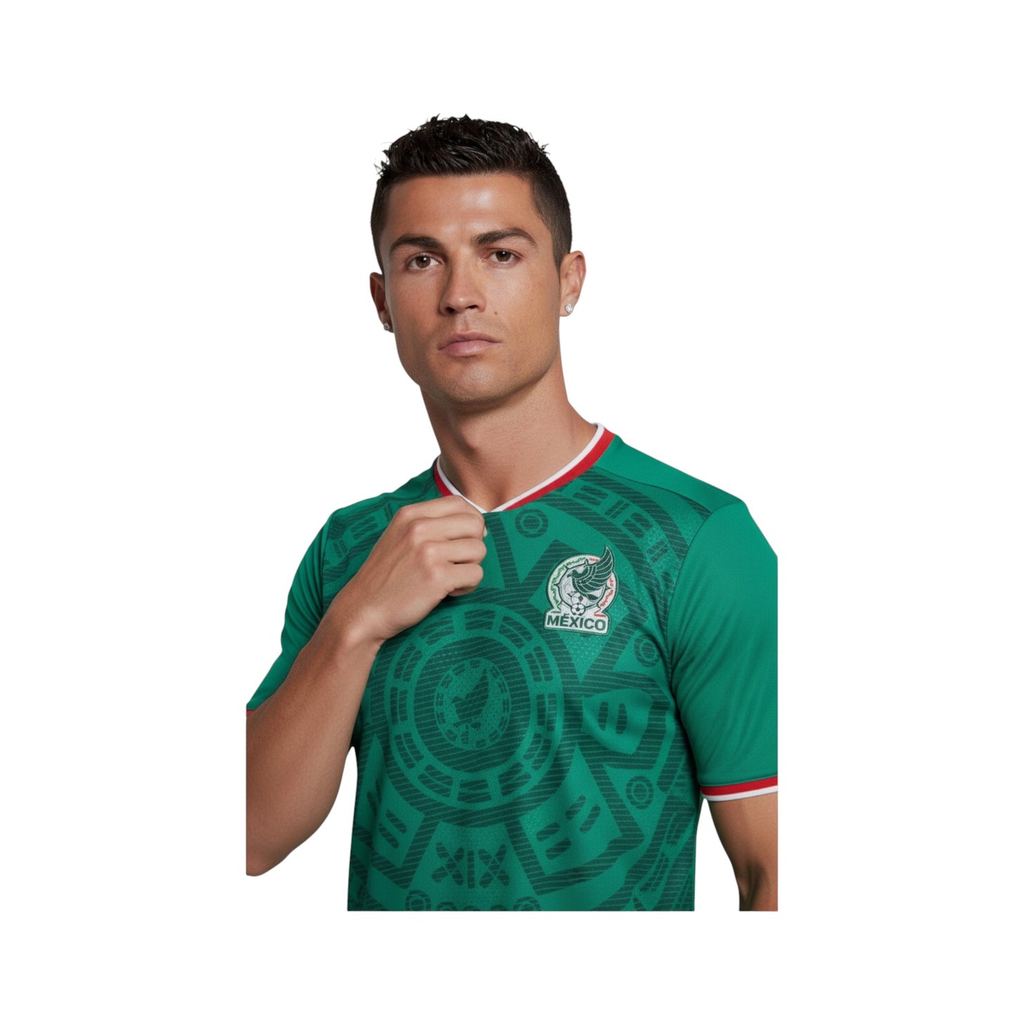 Jersey México Playera Local V. Jugador Verde Mundial Hombre Manga Corta