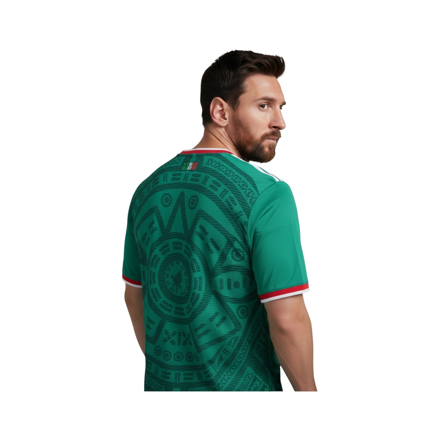 Jersey México Playera Local V. Jugador Verde Mundial Hombre Manga Corta
