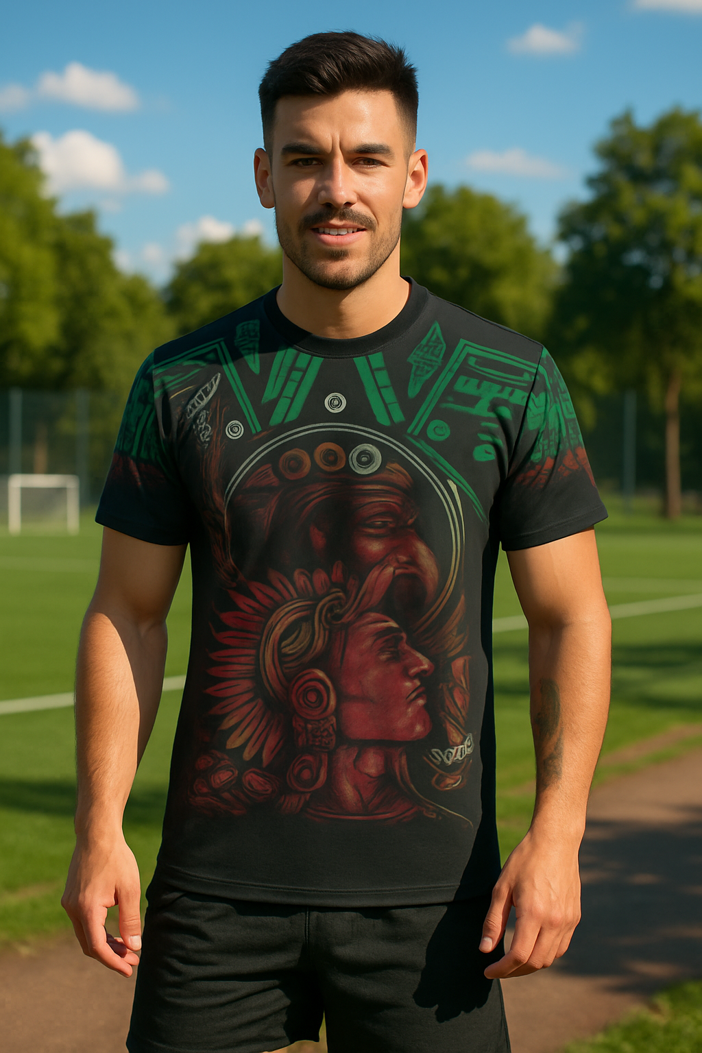 Playera Fútbol Hombre Conmemorativa Guerrero Azteca México T