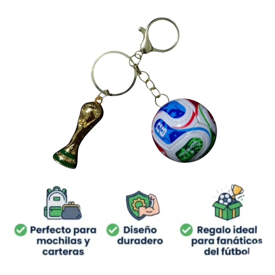 2 Llaveros Balón Fútbol Mundial 026 Edición Especial Trionda