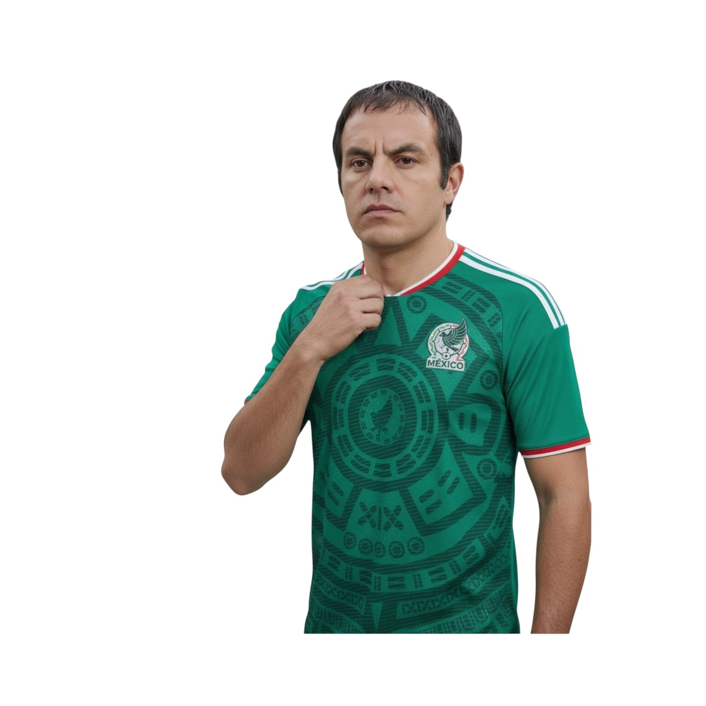 Jersey México Playera Local V. Jugador Verde Mundial Hombre Manga Corta