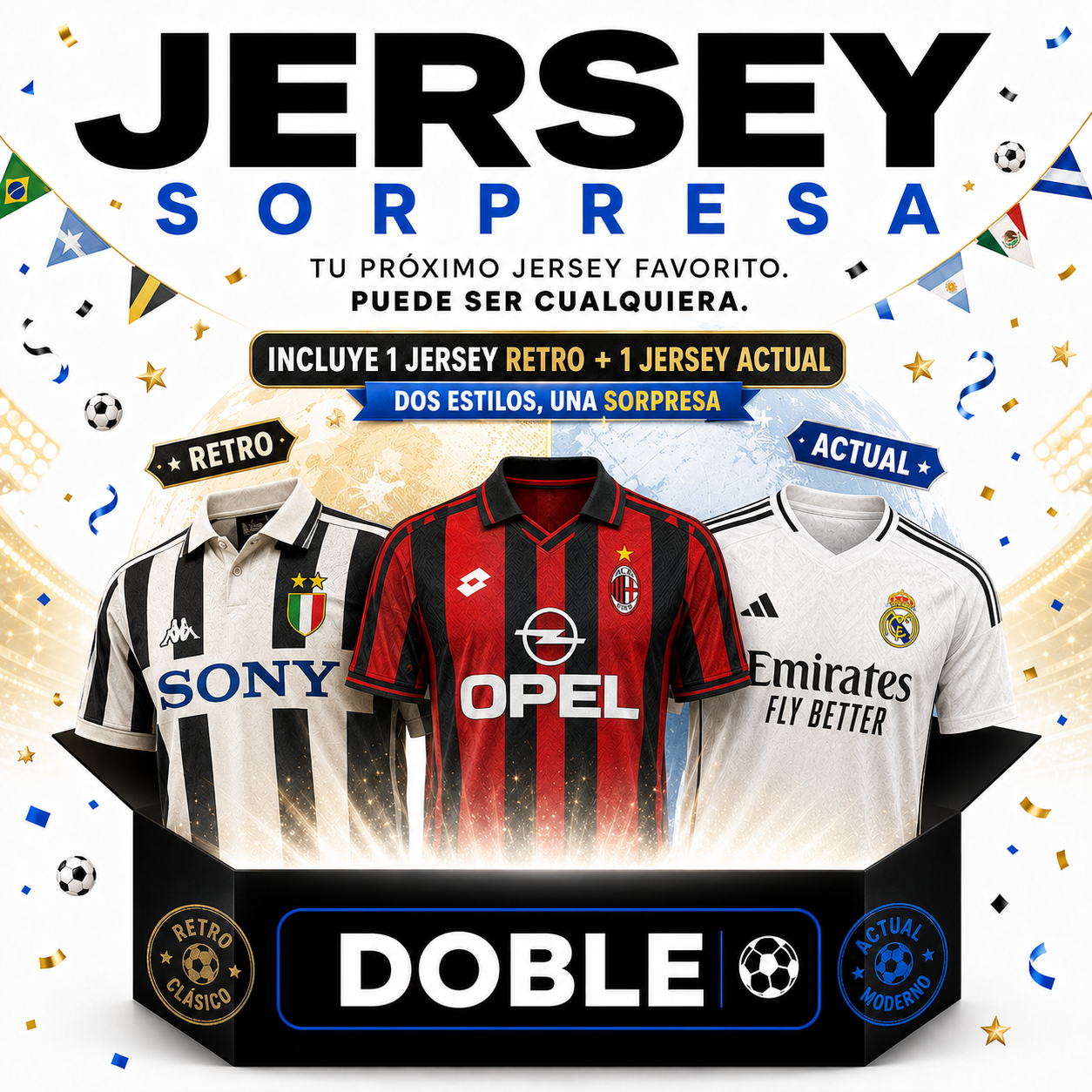 Secret Jersey Doble (1 Retro + 1 Actual)