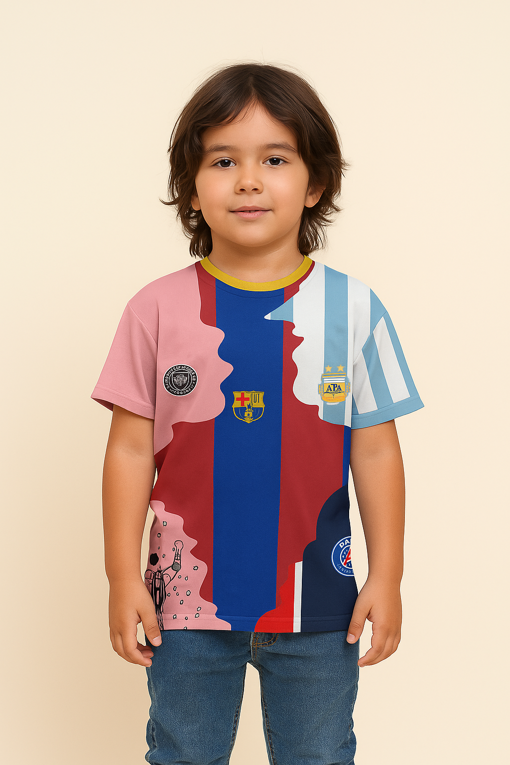 Playera De Futbol Hombre Conmemorativa Messi Cr7 Ronaldinho