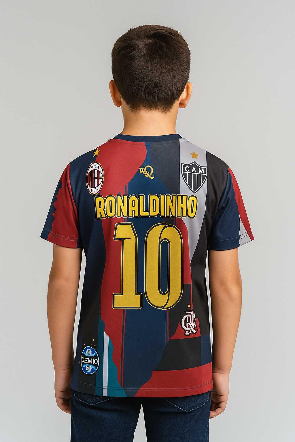 Playera De Futbol Hombre Conmemorativa Messi Cr7 Ronaldinho