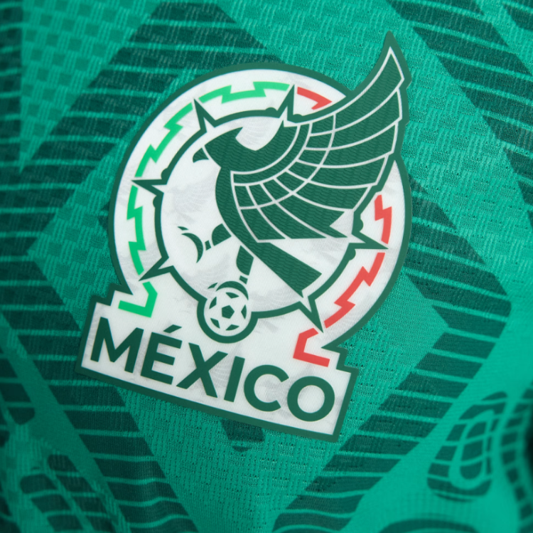 Jersey México Playera Local V. Jugador Verde Mundial Hombre Manga Corta