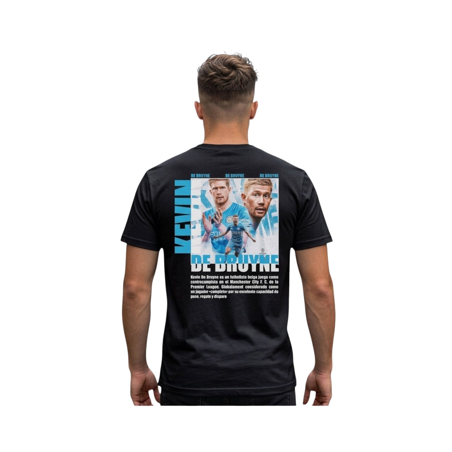 Playera Algodón Hombre Jugadores Fútbol Messi Cr7 Neymar Neg