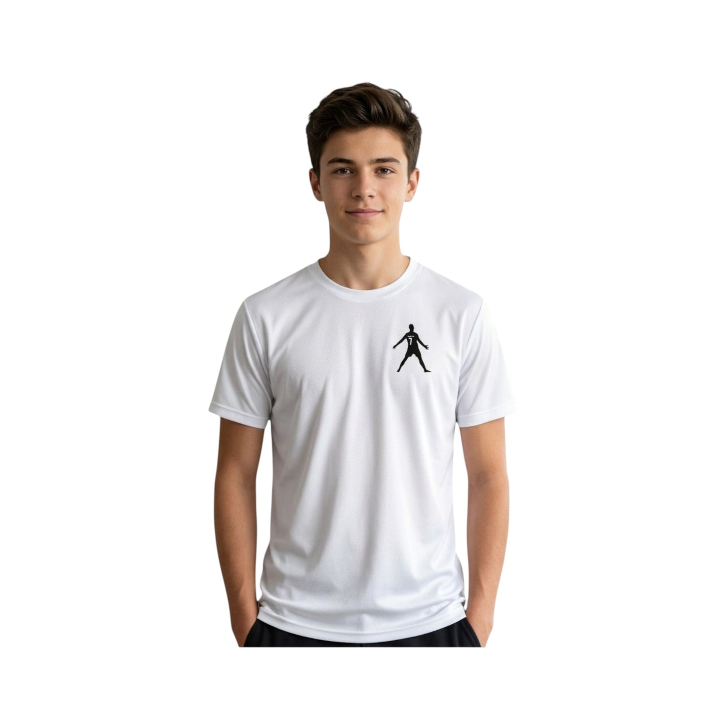 Playera Algodón Hombre Jugadores Fútbol Messi Cr7 Neymar Neg