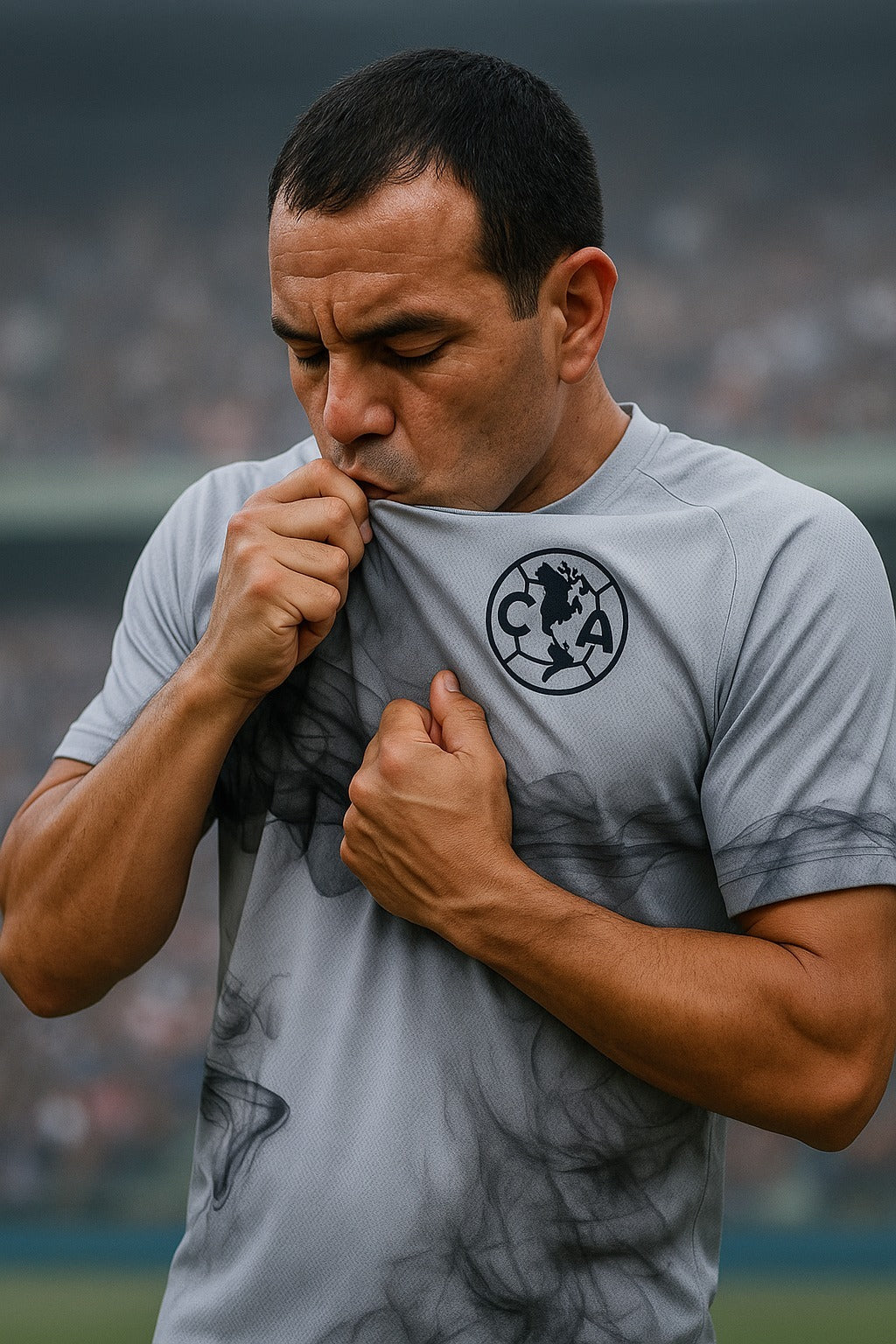 Playera De Fútbol De Hombre De Las Águilas Del América Humo Expansivo Amarillo