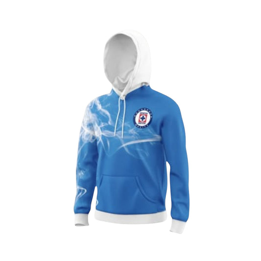 Sudadera Con Capucha Sin Cierre Cruz Azul Humo