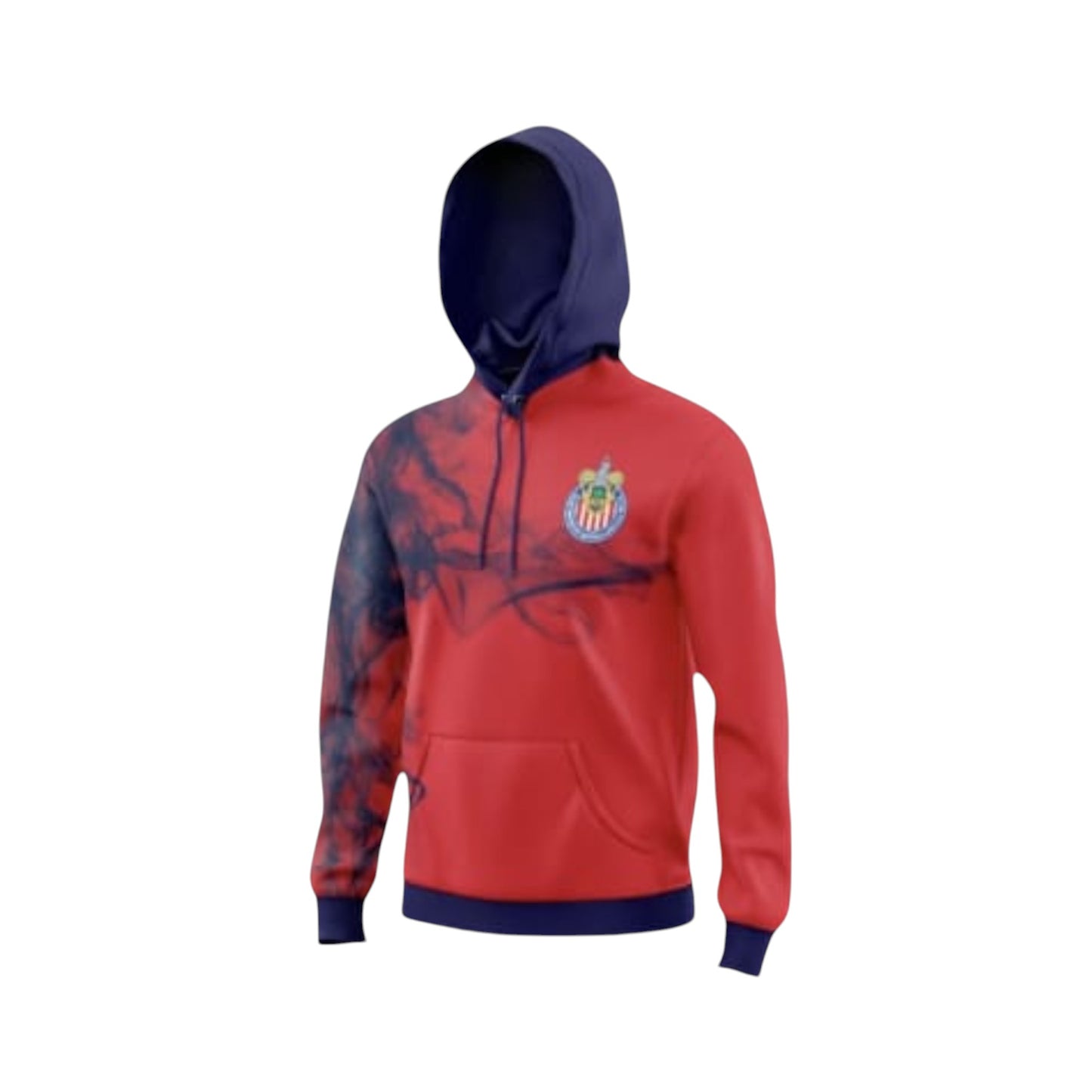 Sudadera Con Gorro Sin Cremallera Chivas Del Guadalajara Humo Rojo