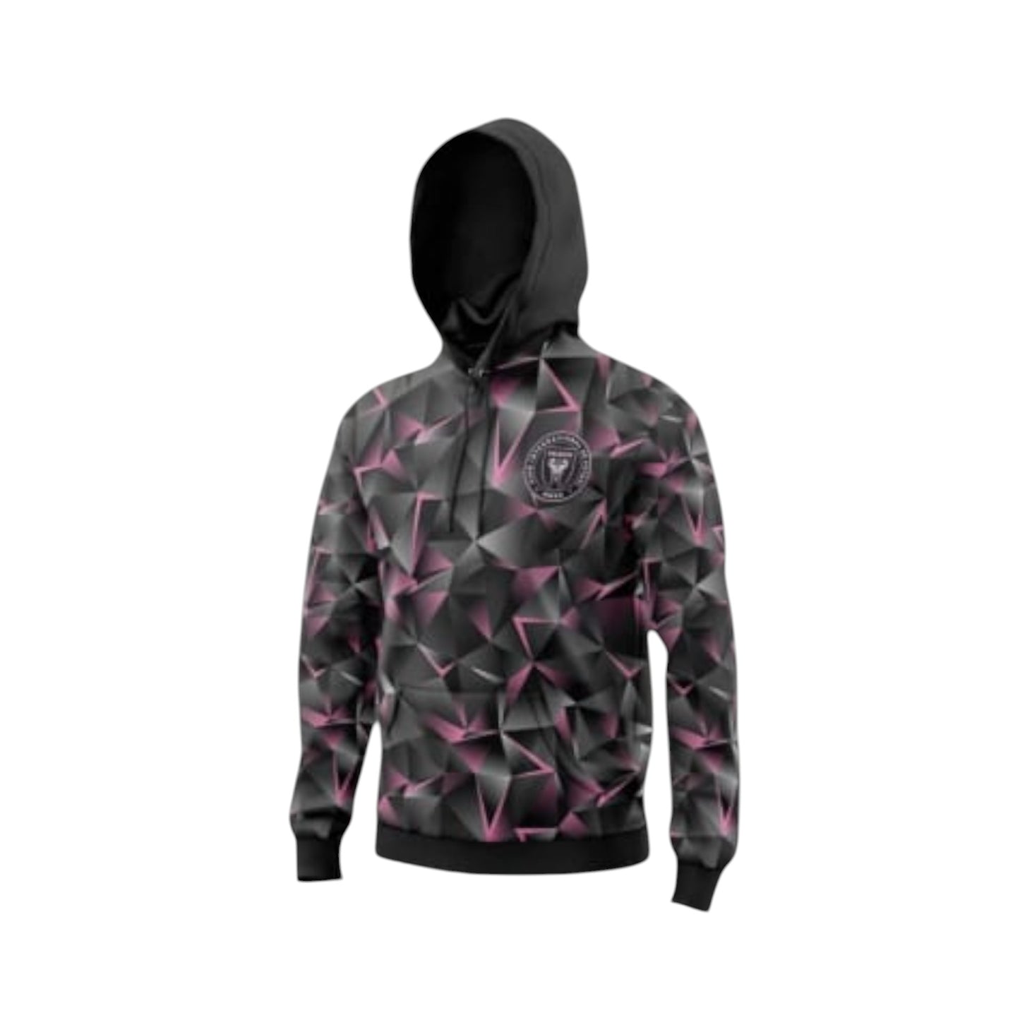 Sudadera Con Gorro Sin Cierre Club Inter Miami Tridimensional Negro