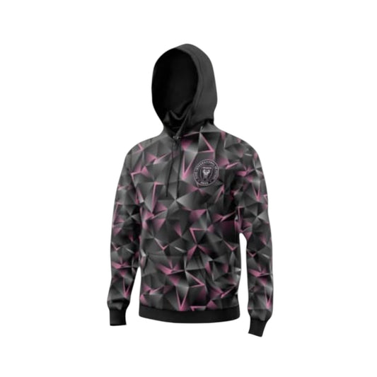 Sudadera Con Gorro Sin Cierre Club Inter Miami Tridimensional Negro