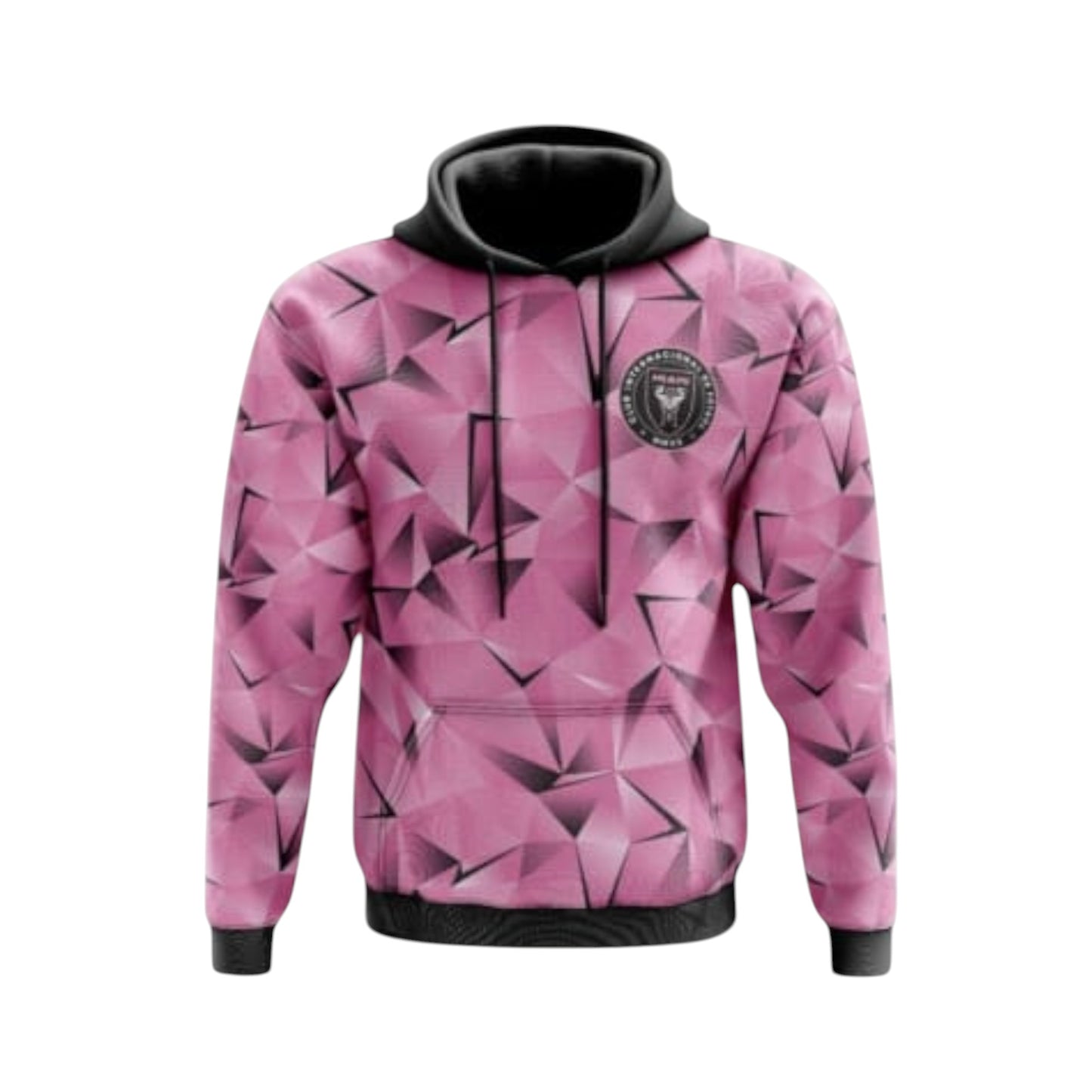 Sudadera Con Gorro Sin Cierre Club Inter Miami Tridimensional Rosa