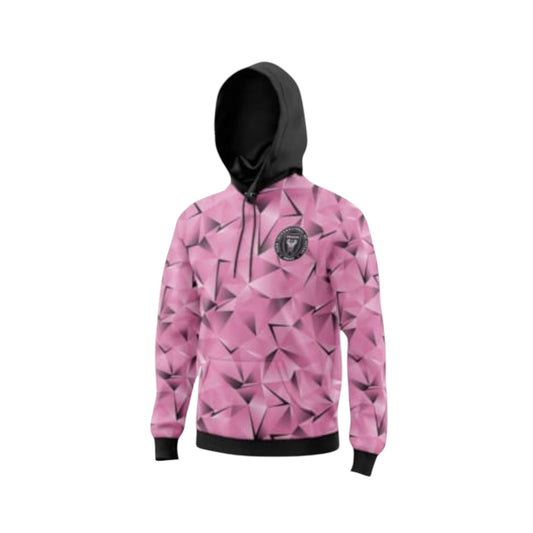 Sudadera Con Gorro Sin Cierre Club Inter Miami Tridimensional Rosa