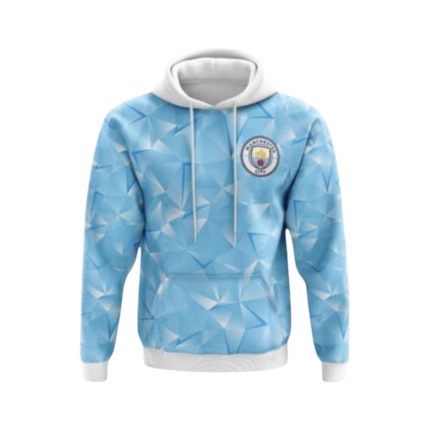 Sudadera Con Gorro Sin Cierre Manchester City Tridimensional Azul Celeste