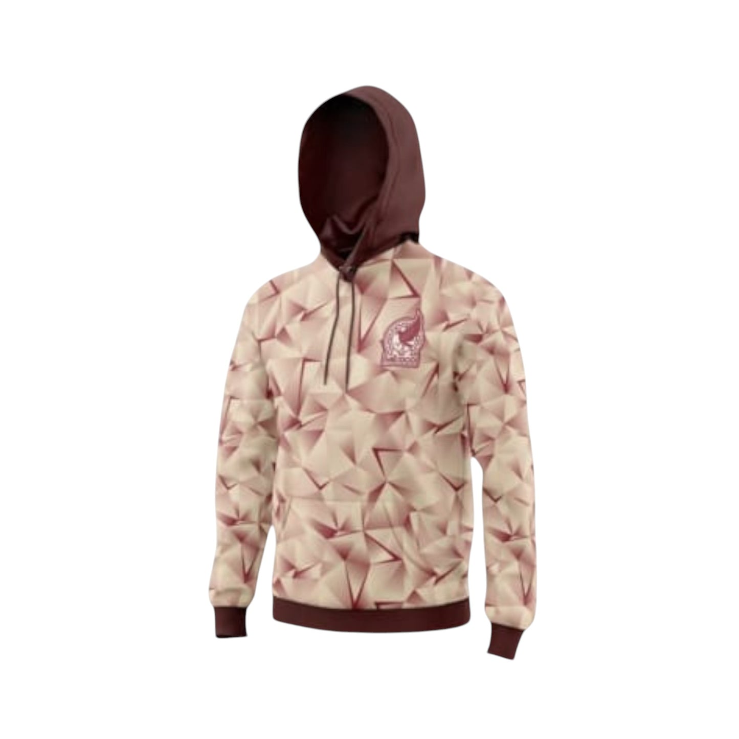 Sudadera Con Gorro Sin Cierre Selección De México Tridimensional Guinda