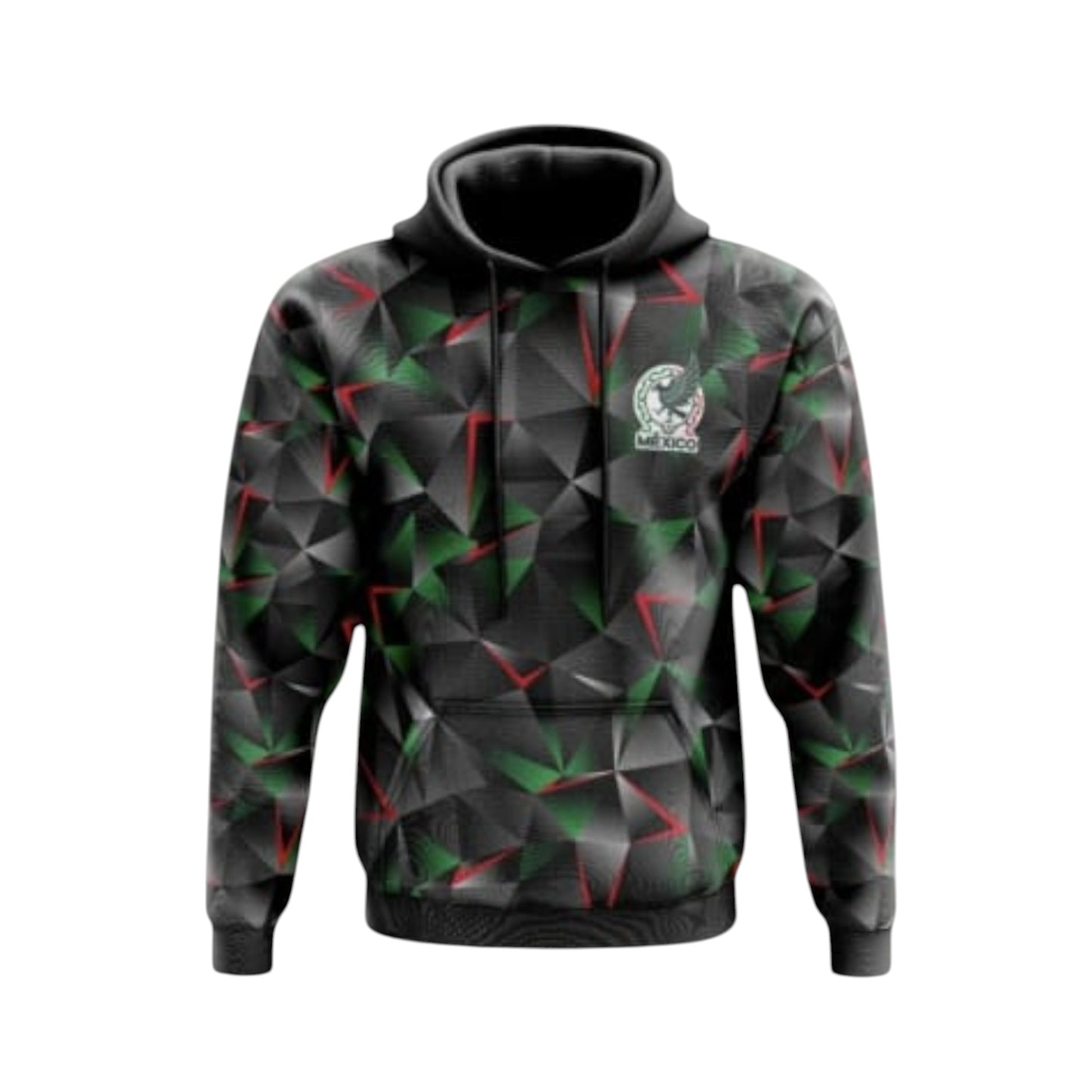 Sudadera Con Gorro Sin Cierre Selección De México Tridimensional Negro