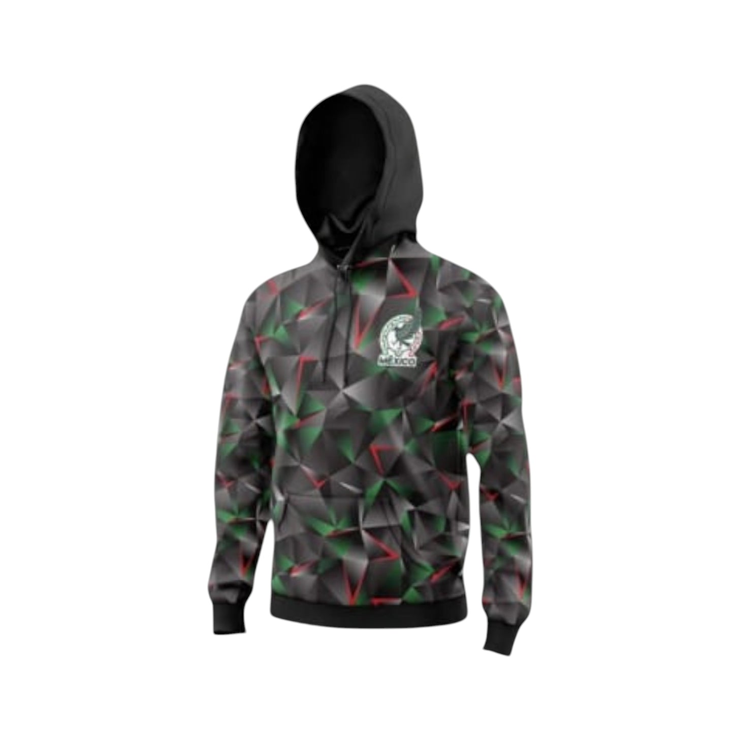 Sudadera Con Gorro Sin Cierre Selección De México Tridimensional Negro