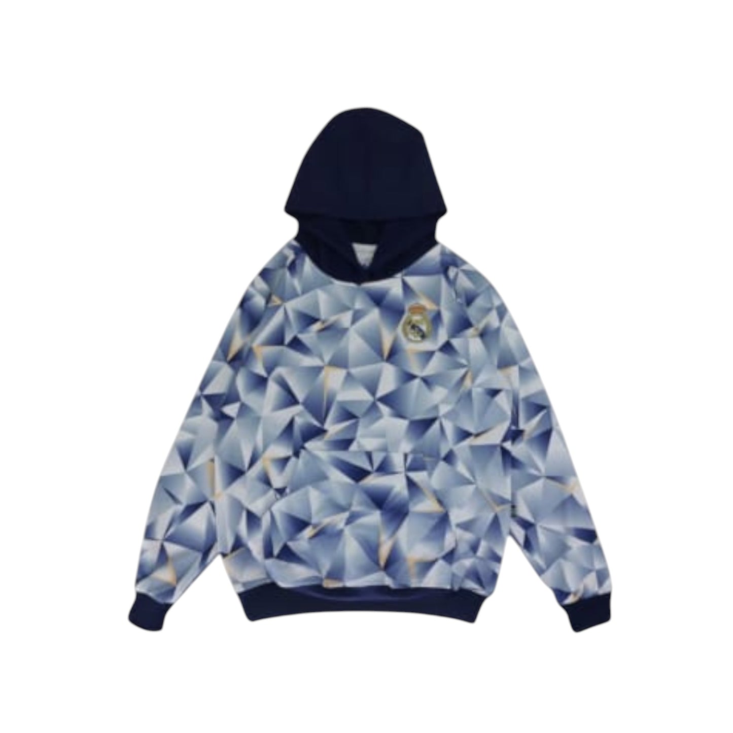 Sudadera Con Gorro Sin Cierre Club Real Madrid Tridimensional Blanco