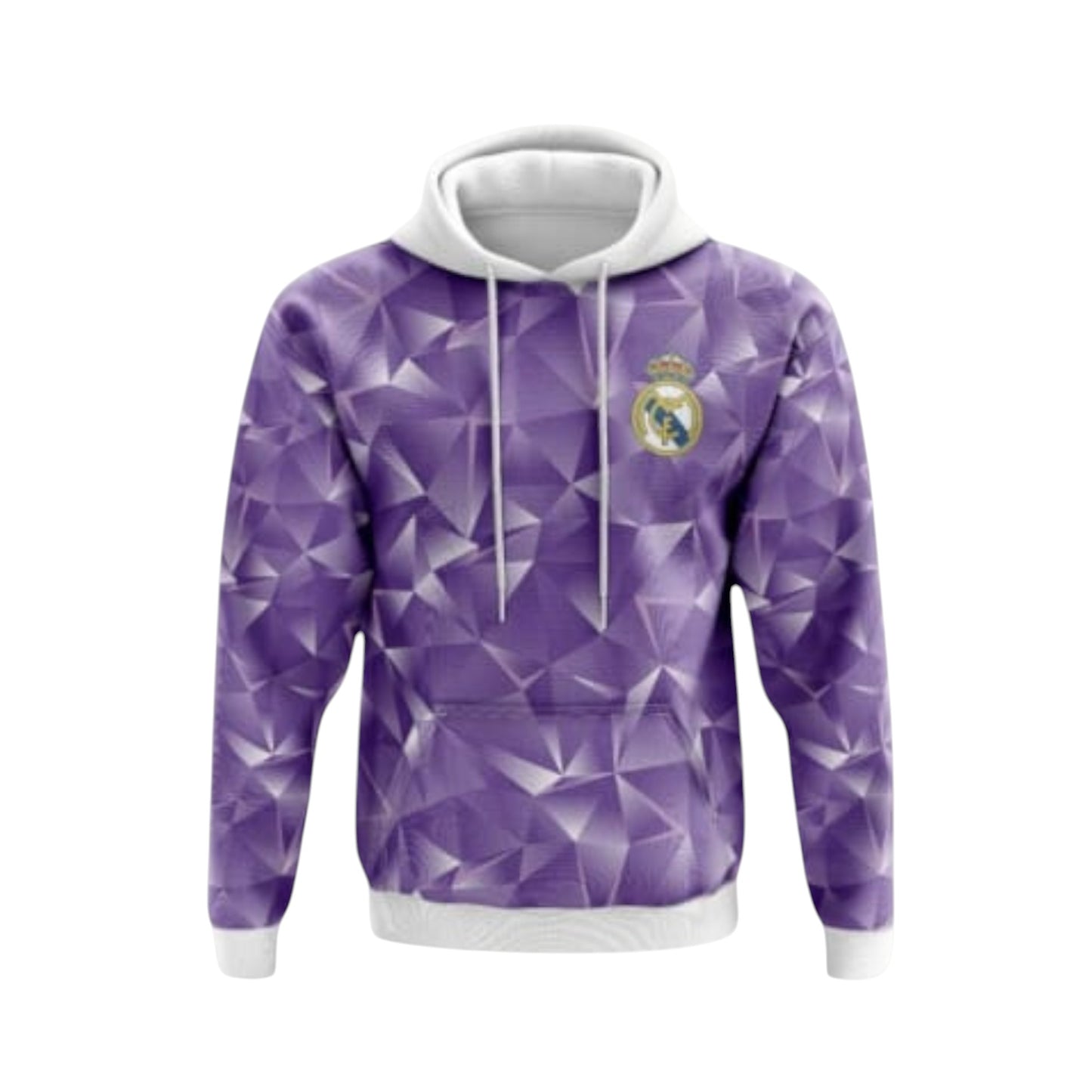 Sudadera Con Gorro Sin Cierre Club Madrid FC Tridimensional Morado