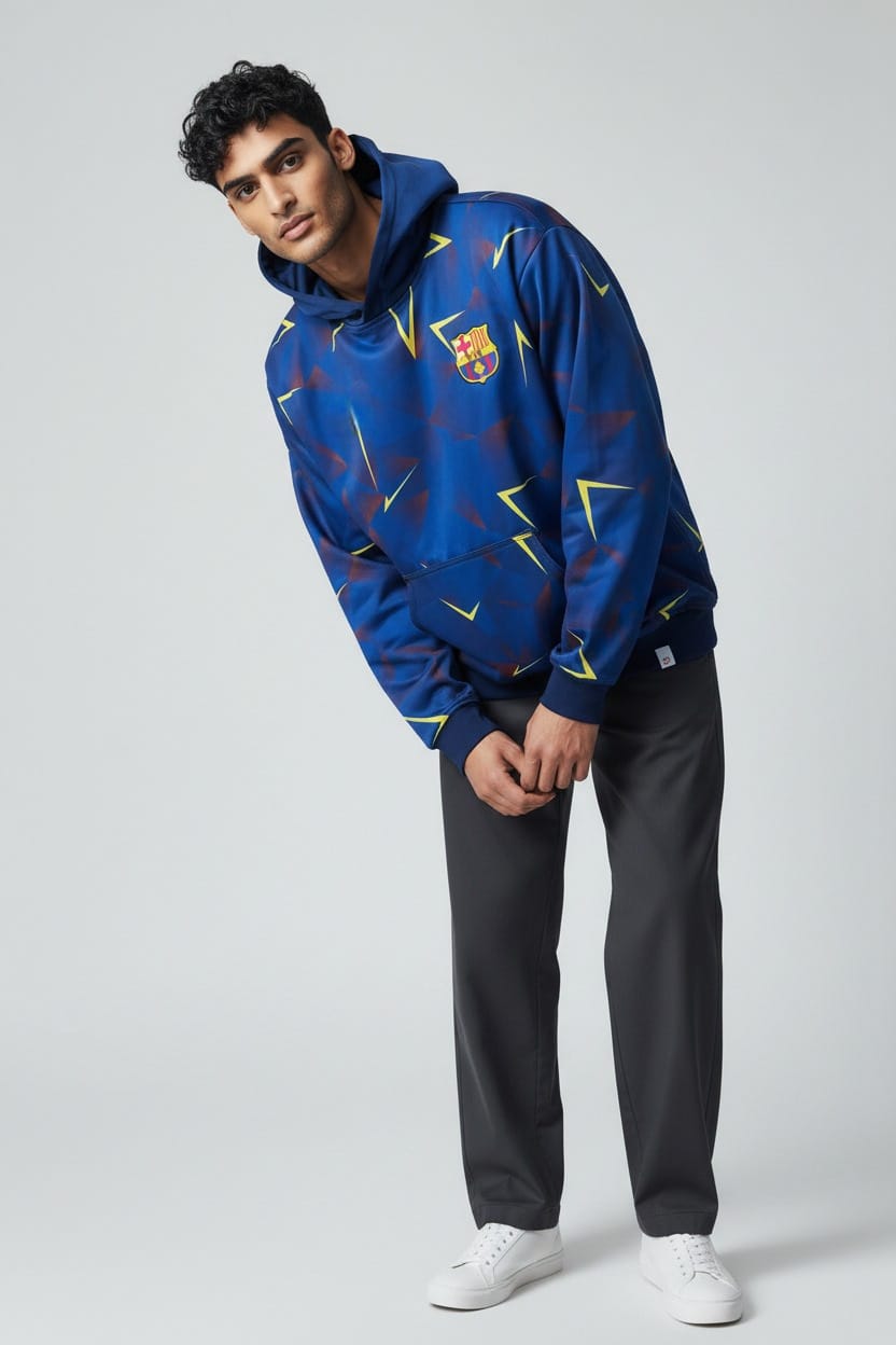 Sudadera Con Gorro Sin Cierre Barcelona