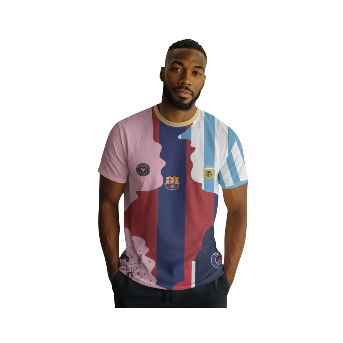 Playera De Futbol Hombre Conmemorativa Messi Cr7 Ronaldinho