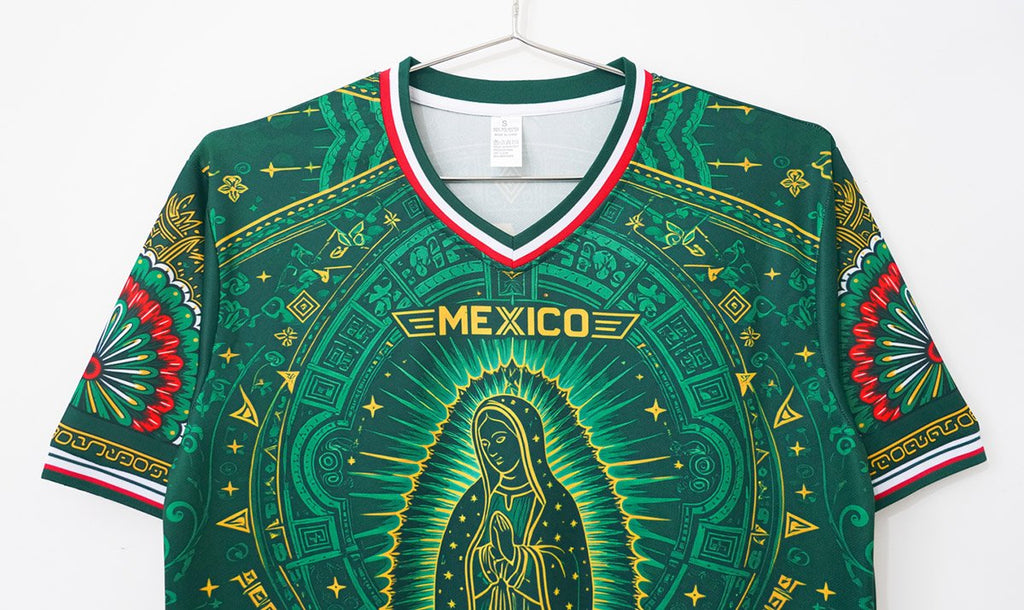 México 2026 verde Virgen de Guadalupe aztecas