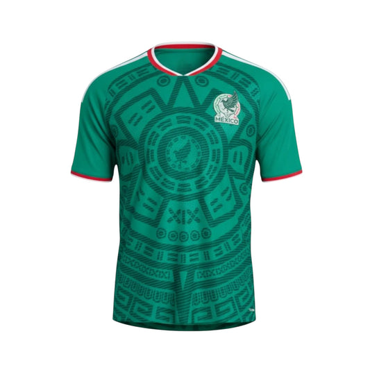 Jersey México Playera Local V. Jugador Verde Mundial Hombre Manga Corta